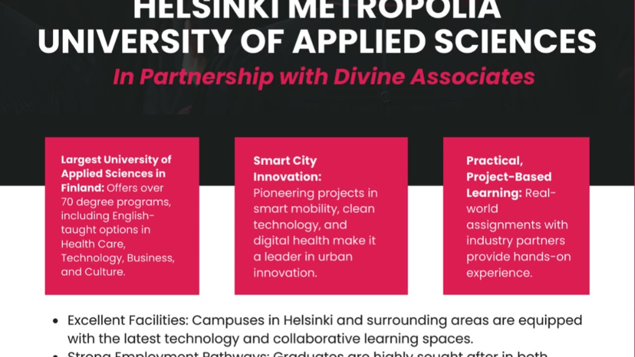 Empowering Futures: Join Helsinki Metropolia with Divine Associates