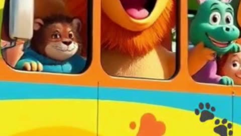 The Animals on the Bus 🚌🦁 | Fun Animal Sounds & Bus Ride Song for Kids