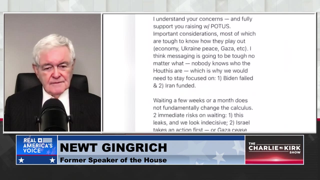 The First Hiccup of Trump 2.0: Newt Gingrich Advises the Admin on How to Handle Leaked Groupchat