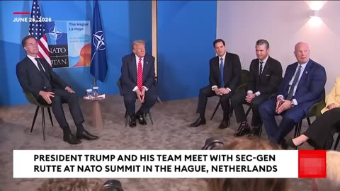 President Trump and Cabinet Hold Press Conference with NATO Secretary General, June 25, 2025