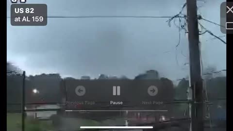 Traffic cam showing large tornado Gordo AL