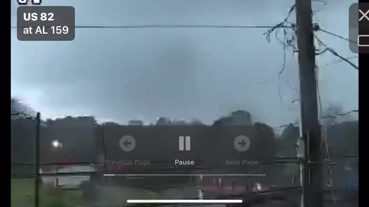 Traffic cam showing large tornado Gordo AL