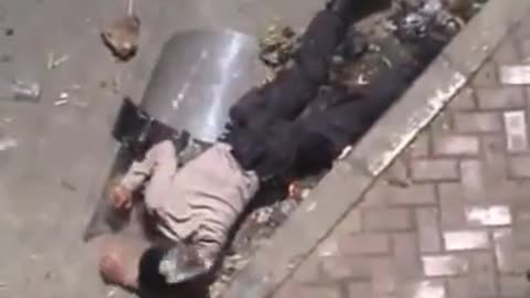 Police Got Beaten In Indonesian Riots