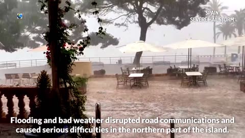 De violentes tempêtes persistent en Europe L'Espagne est à nouveau frappée par la grêle