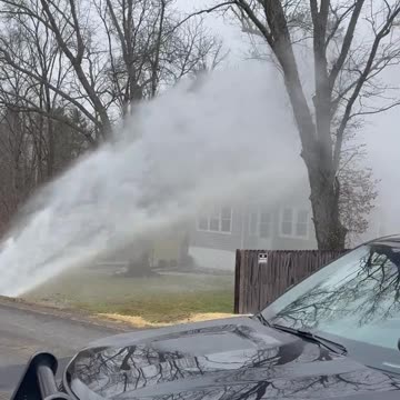 Police Respond To Burst Water Main