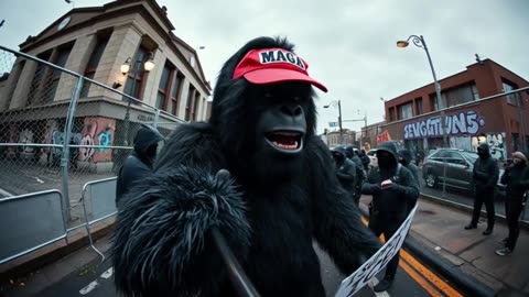 Political Satire | Bigfoot Crashes Antifa's Portland Oregon Protests