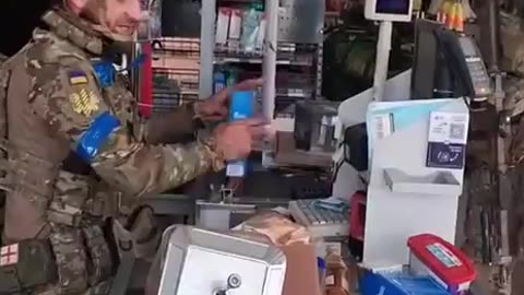 Ukrainain Army filmed themselves looting a shop in Kursk