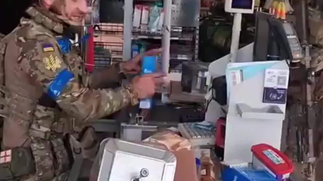 Ukrainain Army filmed themselves looting a shop in Kursk