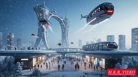 Welcome to 2100 Immersive Future City Tour | Flying Trains & Modern Architecture #2100 #welcome