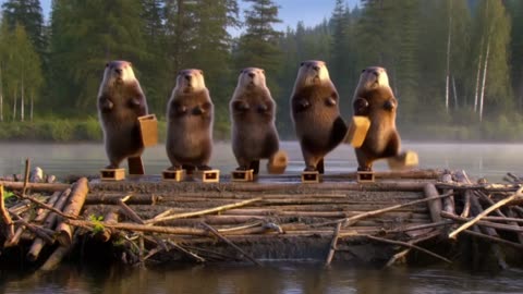 Clog-Dancing Beavers Turn Their Dam Into a Stage!