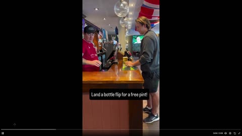 Quick Smile: I Love crazy people. Land a bottle flip for a free pint!!