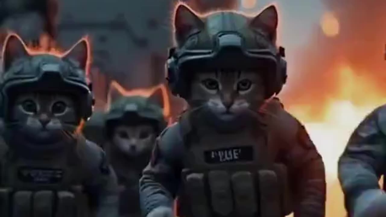 Cats navy rescue in sea