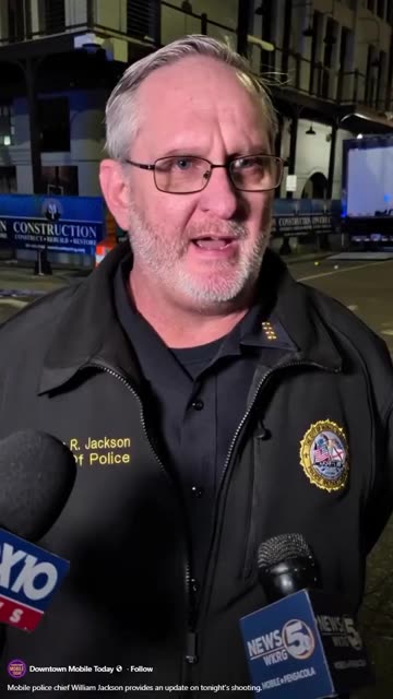 At least one dead, multiple injured after shooting late Sunday night in Downtown Mobile, Alabama,