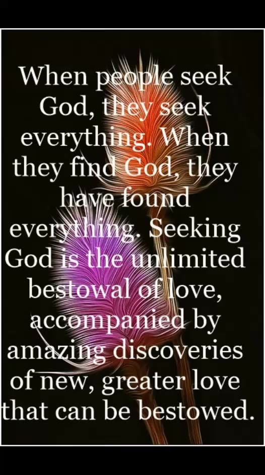 When seeking God