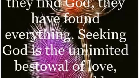 When seeking God