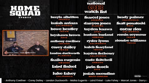 Home Squad Sports Live | National QB Watch List Recap