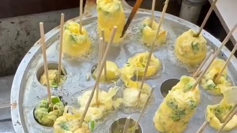 Indonesian streetfood telur gulung or egg roll