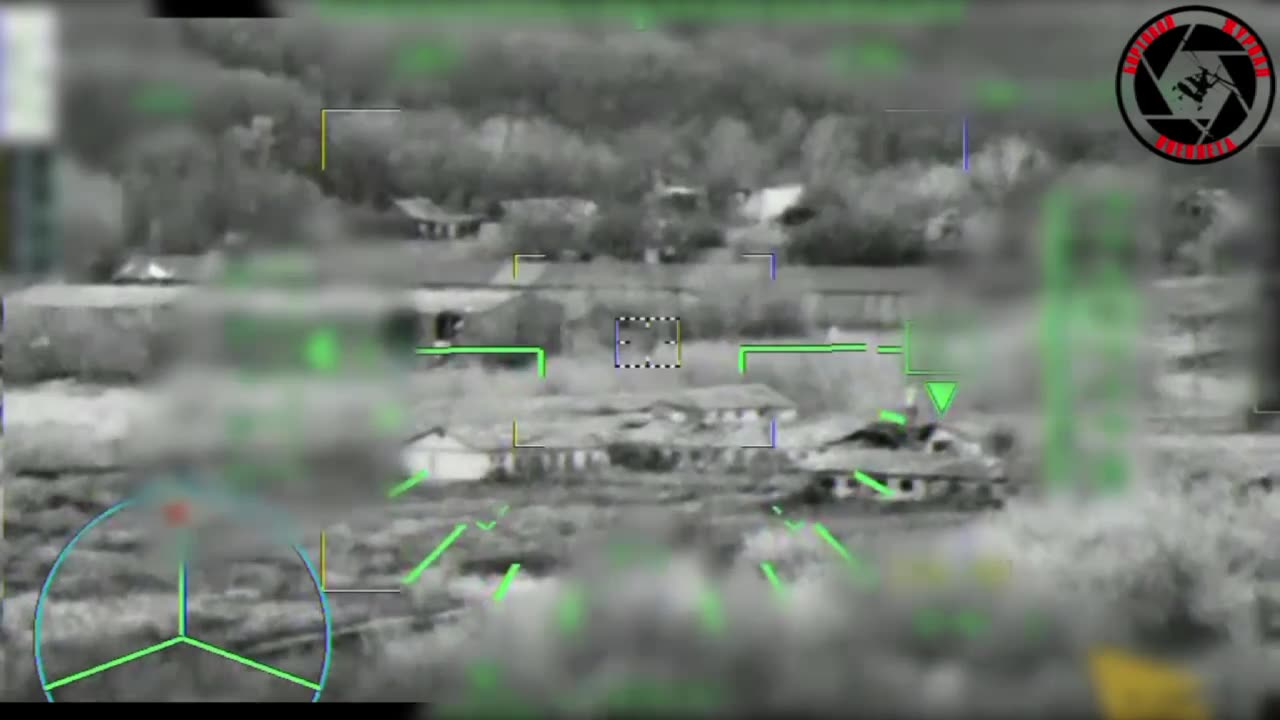 Ka-52 using a Whirlwind against AFU infantry hiding in a barn