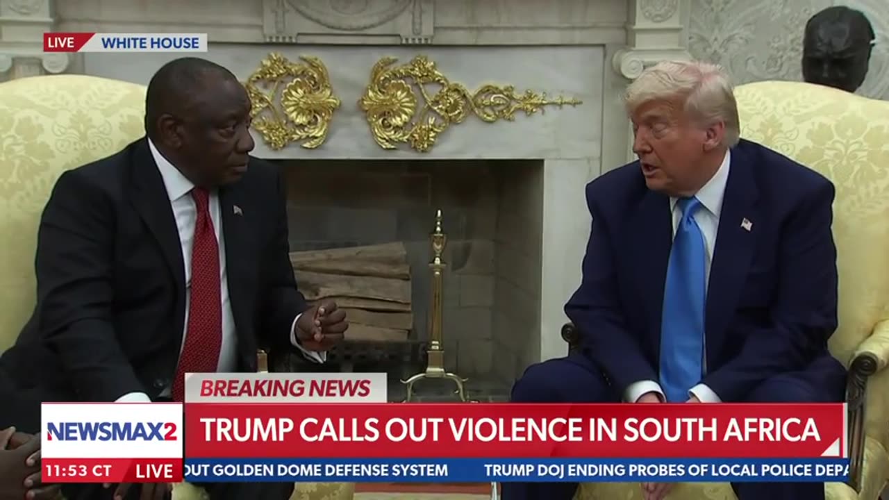 Trump plays clip of S. African politician making racist comments in front of president