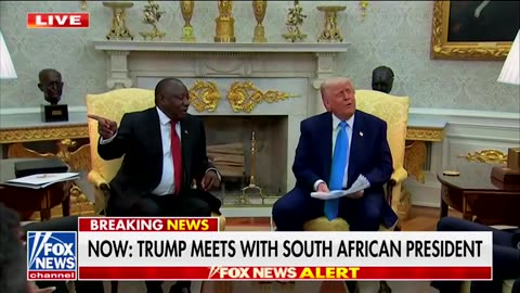 Trump Confronts Reporter After Showing South African President Video of Boer Genocide
