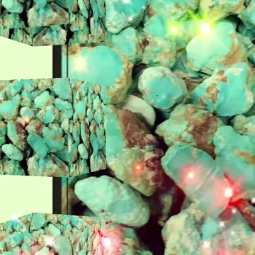 20250803-3 Natural Original Turquoise Rough Hide Green Veins