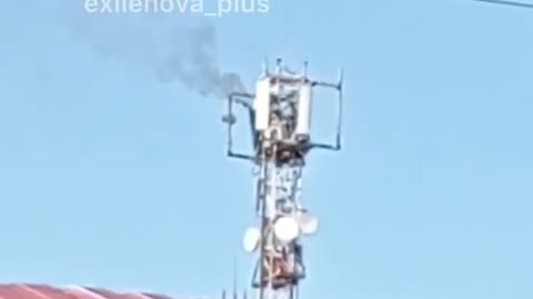 🔥 Valuyki, Belgorod Region, fire at the communication tower.