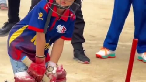 5 year old Arpit Karki from Nepal (A Left hand aggressive batter)