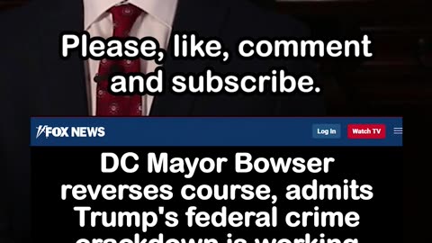 DC Mayor Bowser Admits Trump's Federal Crime Crackdown is Working