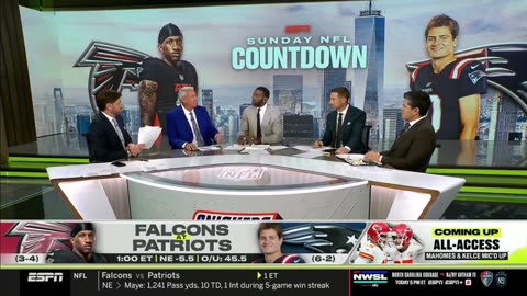 Rex Ryan reacts to The Patriots can make it six wins in a row as they host the Falcons today