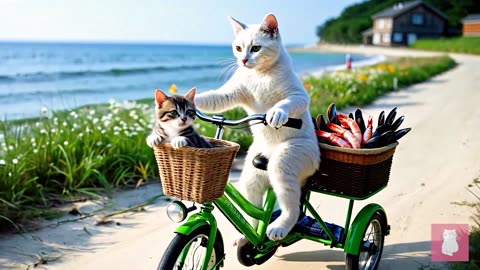 Mama Cat and Kitten Harvest Pumpkins and Make Cool Minced Meat Soup Before a Peaceful Nap