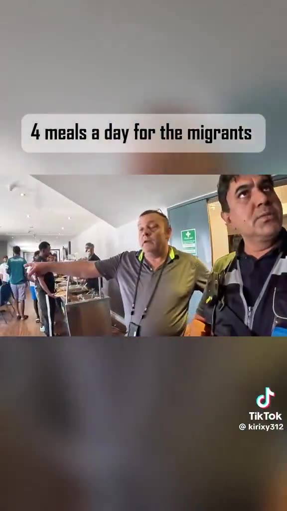 Undercover Patriot films the luxury conditions the migrants are treated...