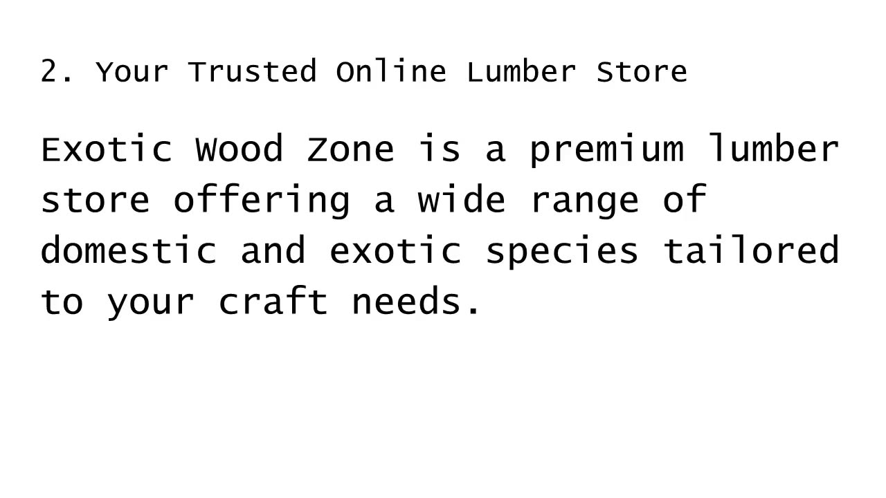 Discover top-quality lumber at Exotic Wood Zone