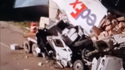 FedEx truck crash aftermath