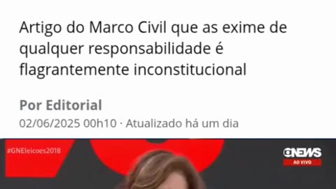 A Globo está fechada 100% com a Ditadura de 2025 do STF e lulaladrão. Daqui uns anos farão outra nota de desculpa isso se não fecharem em 2027 !