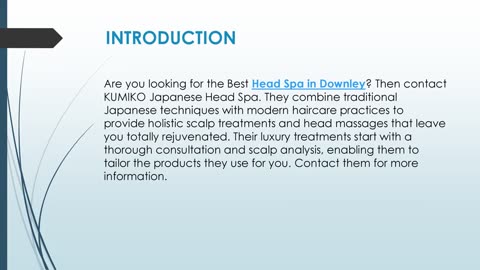 Best Head Spa in Downley