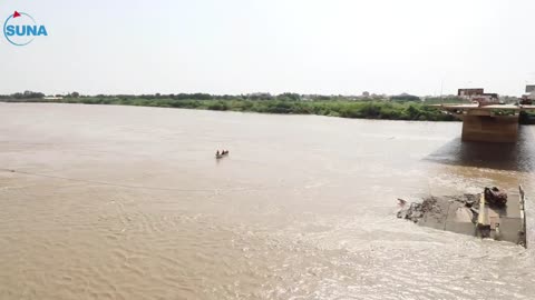 The Egyptian technical team begins studying the damage on Halfaya and Shambat bridges.