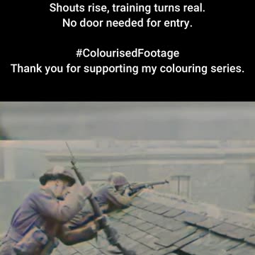 1943 British Troops Practice Forced Entry #ColourisedHistory