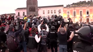 Protest against Ecuador’s President Noboa ends in clashes