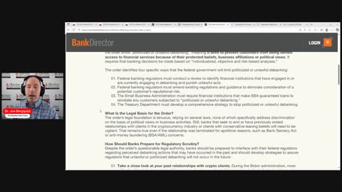 What to do about the debanking executive order?