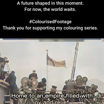 British Prime Minister Declares Peace Pact #ColourisedHistory