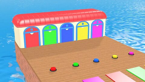 Long Slide Game With Elephant Gorilla Buffalo Hippopotamus Tiger 3d Animal Game Funny 3d Animals(2)