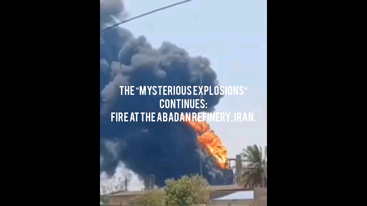 The “mysterious explosions” continues: Fire at the Abadan refinery, Iran.👀🤣🇮🇱💯