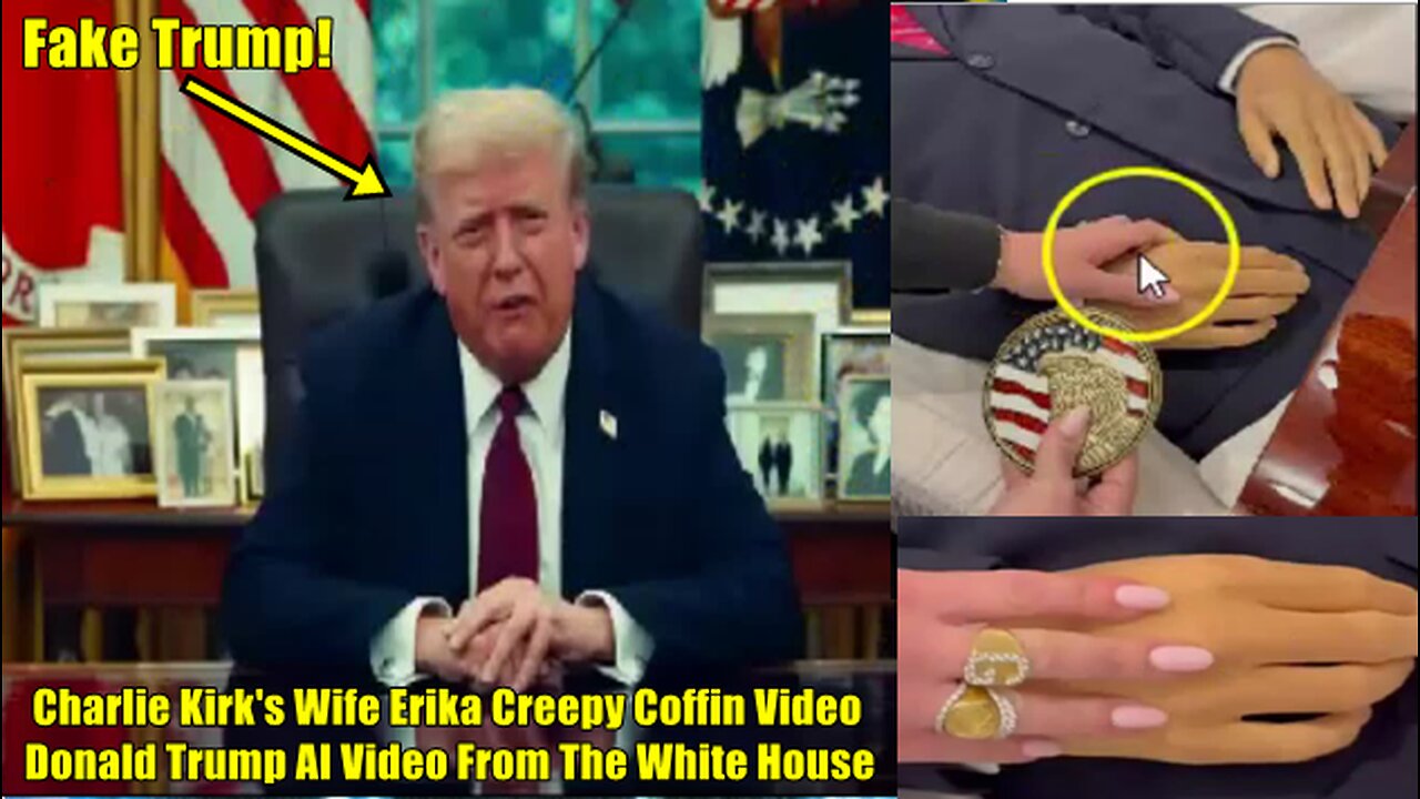 Charlie Kirks Wife Erika Creepy Coffin Video & Donald Trump AI Video From The White House