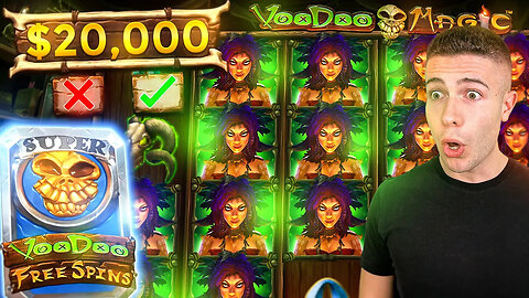 Huge $20,000 Voodoo Magic bonus buy & $500 high roll spins 🕷️