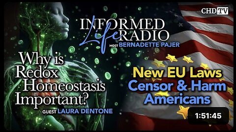 Importance of Redox Homeostasis and Impact of New EU Laws on Americans