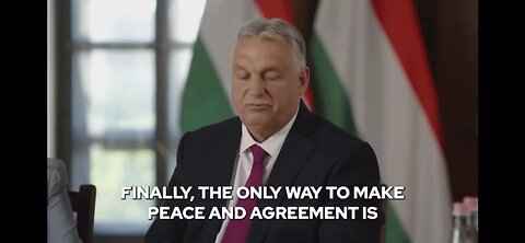 Very interesting explanation by Victor Orban on the NATO-Ukraine-Russia strategies