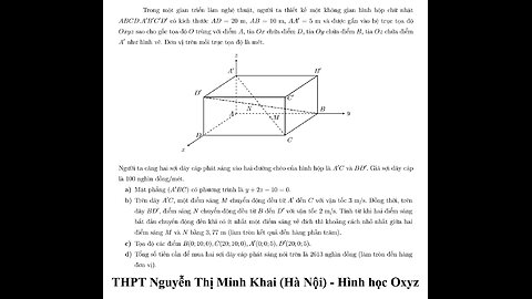THPT Nguyễn Thị Minh Khai (Hà Nội): Trong một gian triển lãm nghệ thuật, người ta thiết kế một