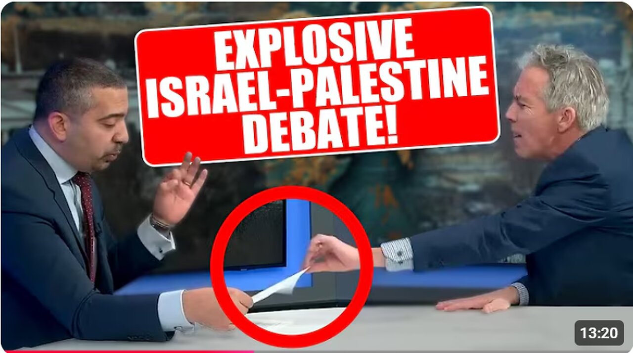 ZIONIST SNATCHES PAPER OUT OF MEHDI HASSAN’S HAND IN HEATED ISRAEL-PALESTINE DEBATE!