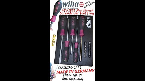 Wiha Tools Micro Finish Striking Cap Screwdriver Tray