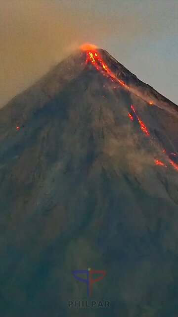 Mayon Volcano Today, around 6:00 AM